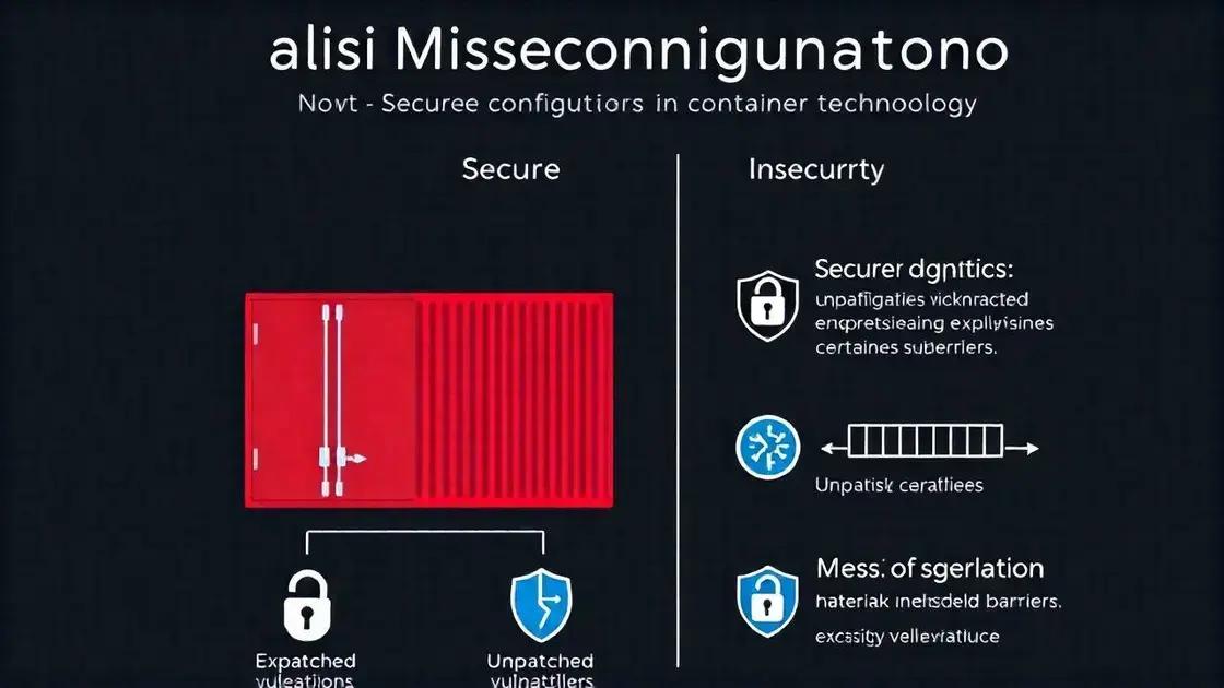 Misconfiguration in containers