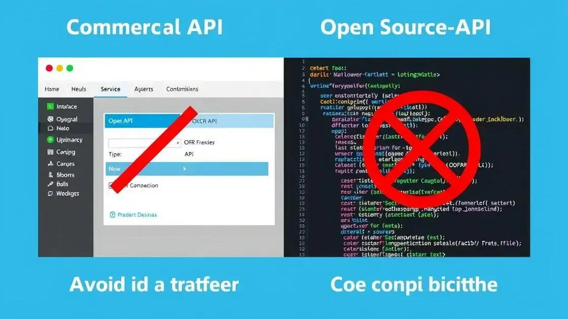 Comparação entre APIs comerciais e de código aberto